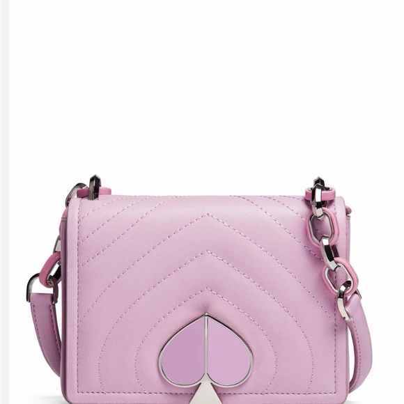 kate spade Handbags - kate spade Lilac Quilted Leather Crossbody with Heart-Spade Logo